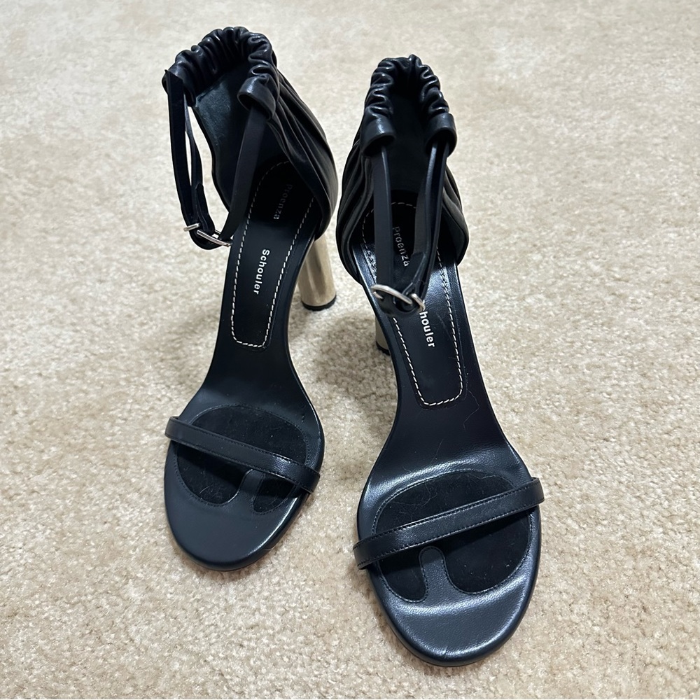 Proenza Schouler Black Leather Sandals
